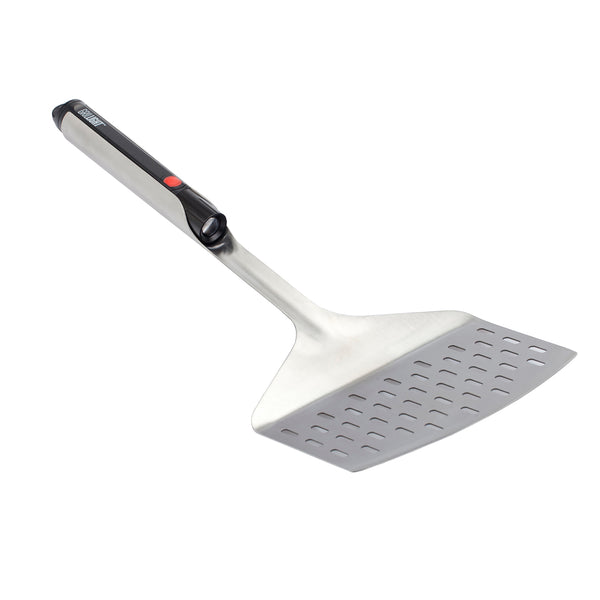 A silver Giant Edition Grillight LED Spatula with a black handle