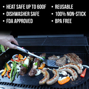 Grill Mats for Outdoor Grill Set of 8 Black Grill Tools BBQ