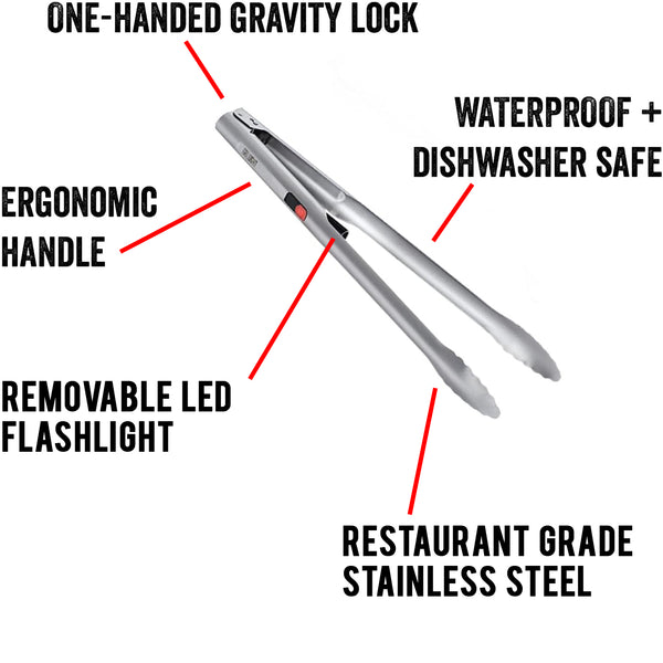 A detailed look at Grillight LED Smart Tongs’ features