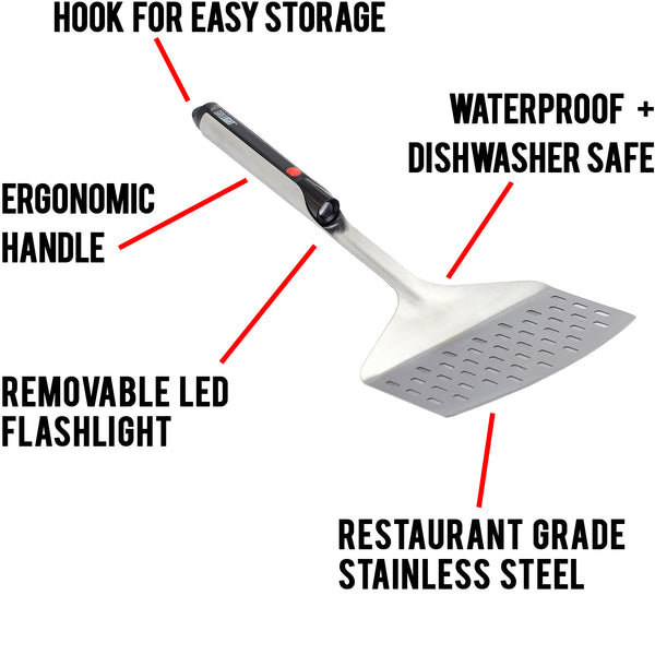 A detailed look at a Giant Edition Grillight LED Spatula’s features
